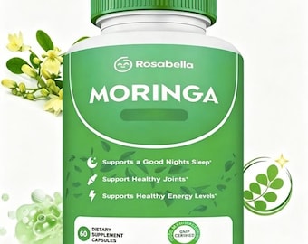 3 pcs Organic Moringa Capsules 2000mg – Moringa Oleifera Leaf Powder Supplement for Energy, Detox & Daily Wellness