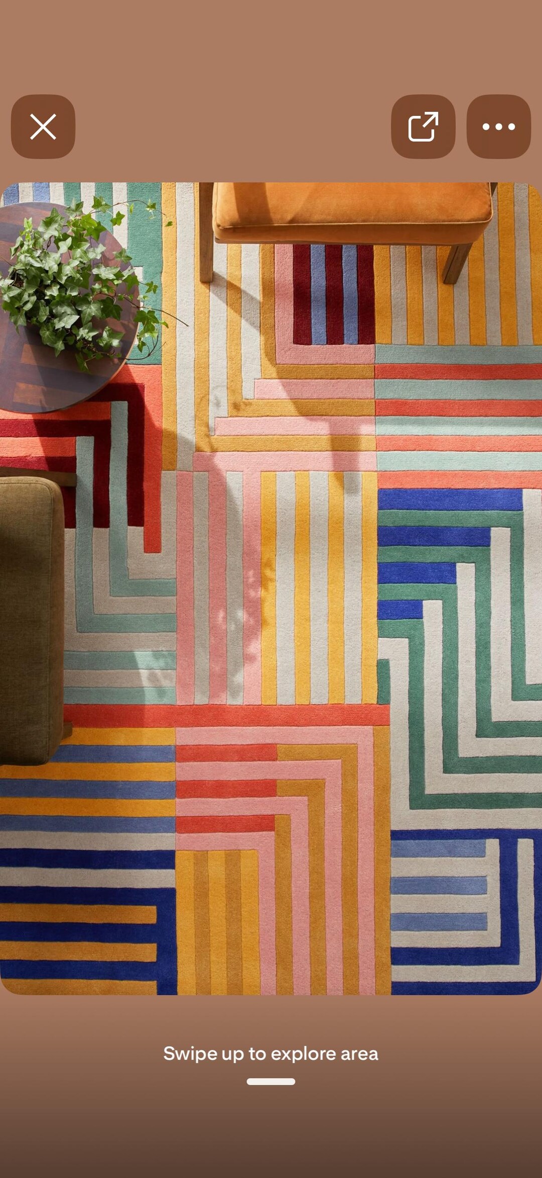 Modern Geometric Tufted Area Rug, Colorful Abstract Handmade Wool ...