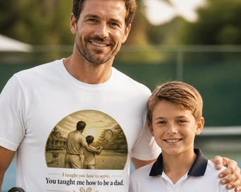 Vintage Tennis Dad Shirt Gift | Father Son Tennis Tee | Fathers Day Gift Tennis | Tennis Dad Gift Men Unisex S-2XL