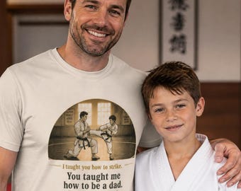 Vintage Karate Dad Shirt Gift | Father Son Karate Tee | Fathers Day Gift Martial Arts | Sports Dad Gift Men Unisex S-2XL