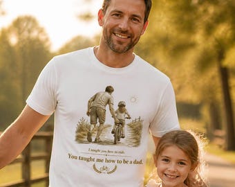 Vintage Dad Daughter Cycling Shirt Gift | Father Daughter Bike Tee | Fathers Day Gift from Daughter | Father's Day
