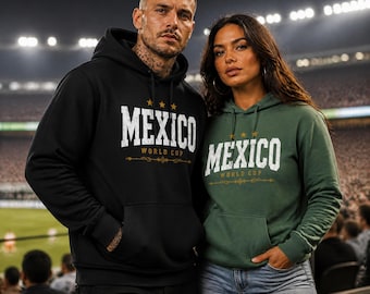 World Cup Hoodie Mexico 2026 | Vintage Soccer Sweatshirt | El Tri Mexico Fan Gift | Unisex football hoodie