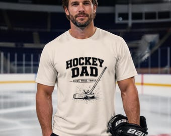 Hockey Dad T-Shirt | Father's Day Gift for Hockey Dad | Ice Hockey Tee | Puck Dad Gift | Dad Birthday Gift