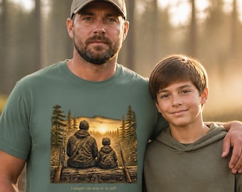 Vintage Hunting Dad Shirt Gift | Father Son Hunting Tee | Fathers Day Gift Hunter | Hunting Dad Gift Men Unisex S-2XL