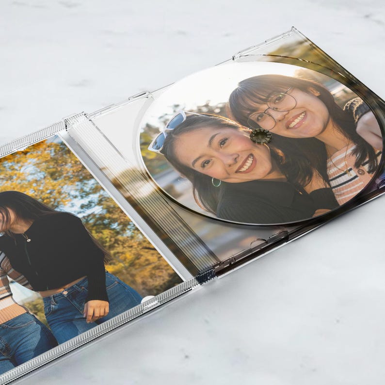 Custom CD Mixtape for Best Friend, Personalized Playlist CD with 5 Photos and Songs in Jewel Case image 11