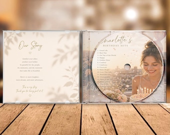 Custom CD Mixtape, Personalized CD Playlist, Up to 80 Minutes Music, Custom Jewel Case, Unique Album Artwork, Birthday Gift