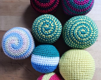 Bolas de malabarismo personalizadas – Conjunto de 3 – Feitas à mão – Cores à escolha