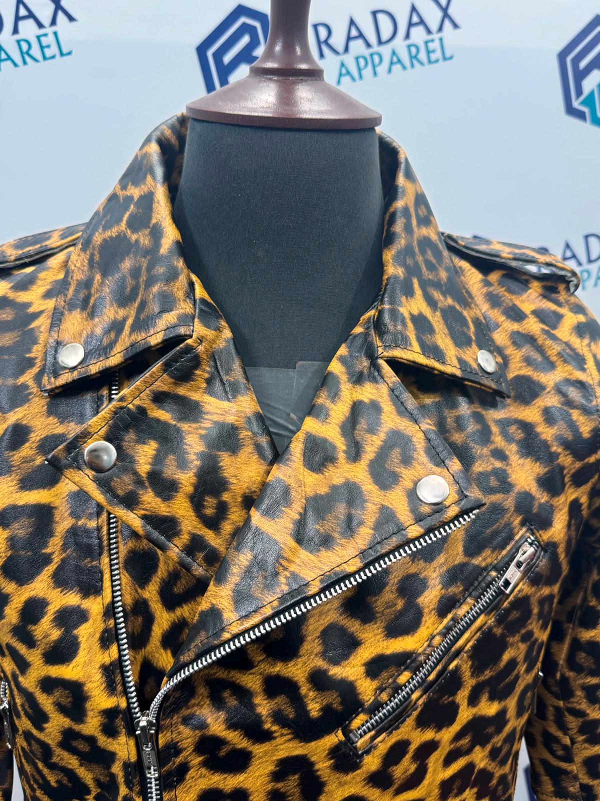 Leopard Biker Jacket - Etsy