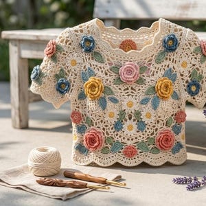 3d Flowers Blouse - Etsy