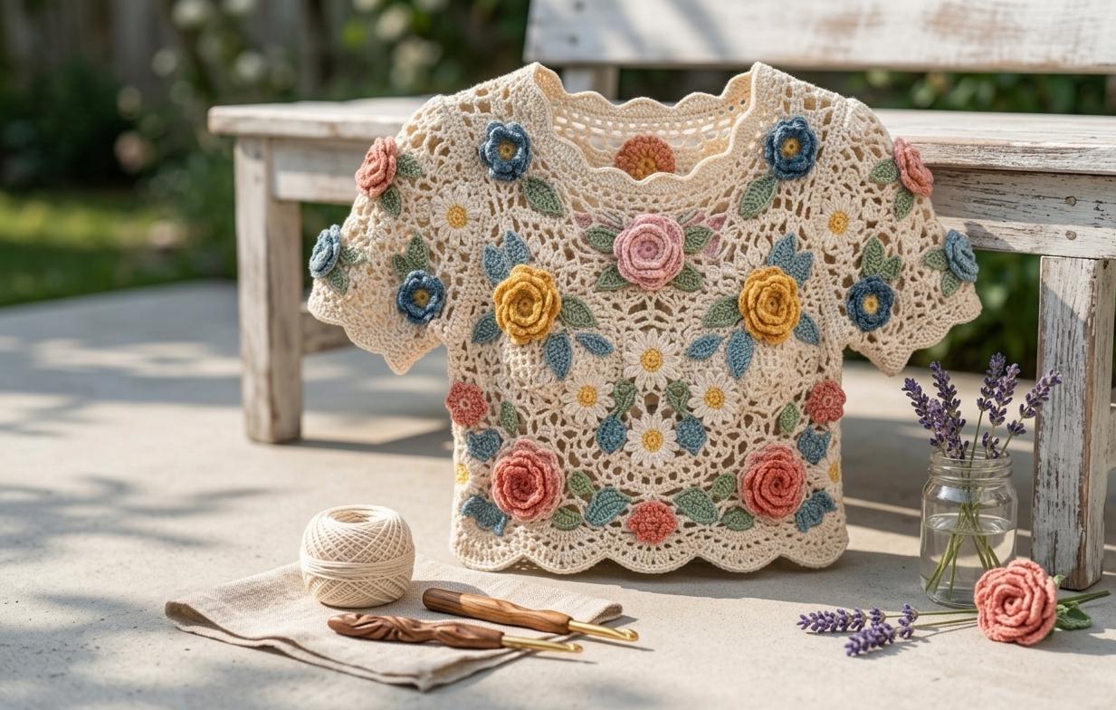3d Floral Blouse - Etsy