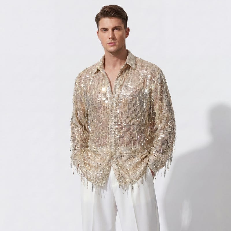 Luxus Glitzer Outfit Herren Bild