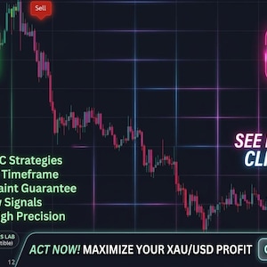 May include: A digital graphic showing a stock chart with buy and sell indicators. The chart displays a downward trend. Text includes "92% Accuracy Confirmed", "Perfect for SMC Strategies", and "See Next Entry! Click Here".