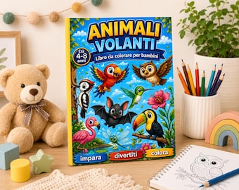 Animali volanti libro da colorare pdf