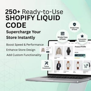 Shopify Liquid Code Bundle | 250+ Snippets for Store Speed, Conversion (Digital Download)