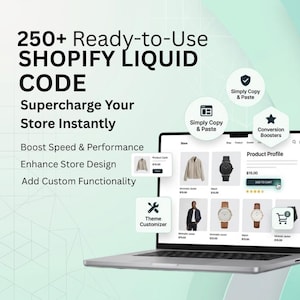 Shopify Liquid Code Bundle | 250+ Snippets for Store Speed, Conversion (Digital Download)
