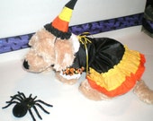 DOG COSTUME, witch dog costume, candy corn witch quot , Dog Costume, Halloween For Pets