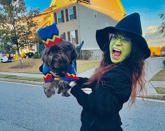 Disfraz de mono volador para perro, traje de El mago de Oz para mascotas, ropa de Halloween para perros
