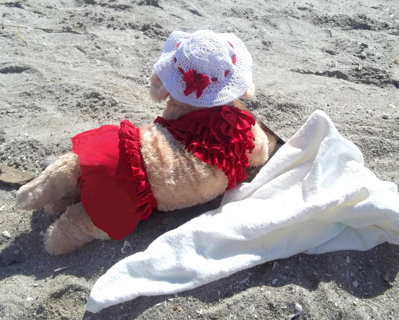 DOG BIKINI Dog Ruffle Red Tankini Dog Swim Wear Summer Etsy Dog bikini dog ruffle red tankini dog swim wear summer etsy