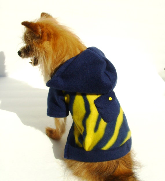 Dog Clothes Blue Stripes Dog Hoodie Warm and - Etsy