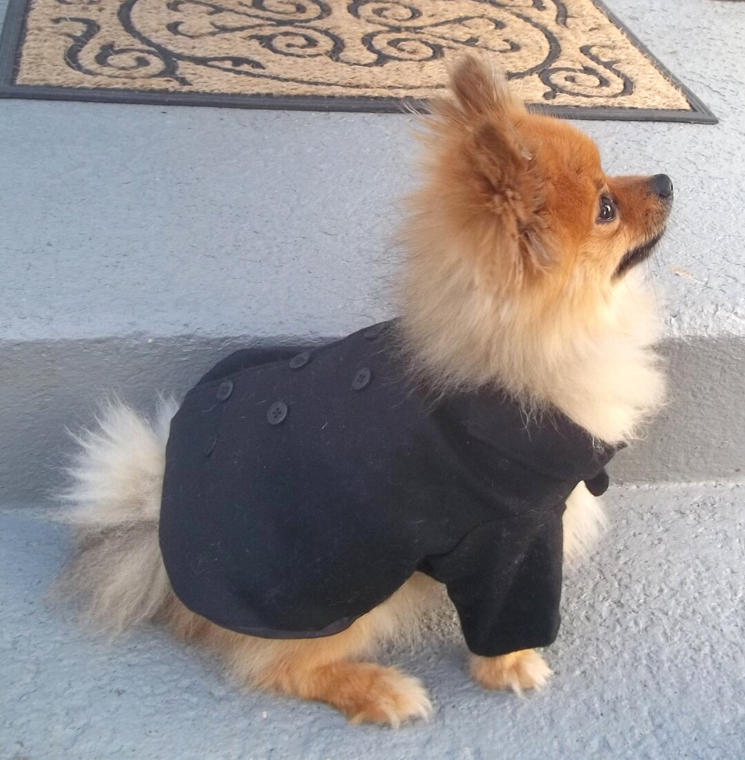 Dog Coat, Dog Pea Coat, Pet Coat, Dog Clothes, Double Breasted Pea Coat, Wool Blend Coat Etsy