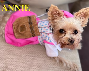 Disfraz de perro golfista rosa para Halloween, chaleco de rombos, falda plisada