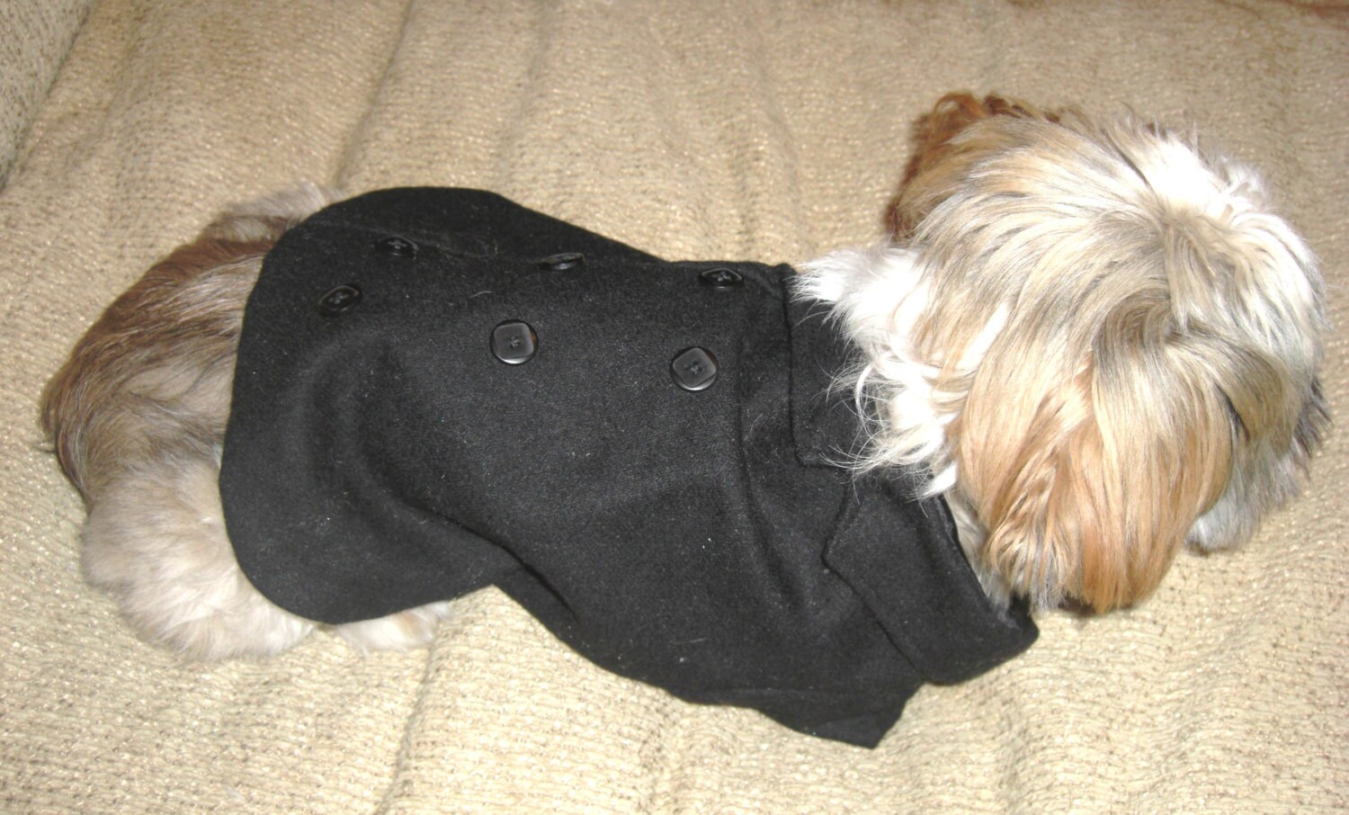 Dog Coat Dog Pea Coat Pet Coat Dog Clothes Double Breasted Etsy