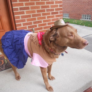 DOG HALLOWEEN COSTUME , cow girl Dog Costume, Halloween For Pets, Pet Costume XXXLG