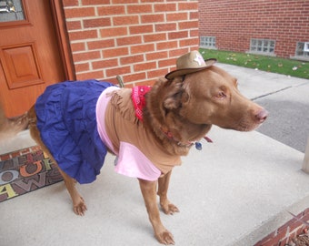 Dog cowgirl outfit deals