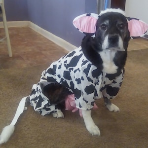 Dog cow costume,Pet cow costume, Dog cow, Dog halloween costume, Dog cow clothes