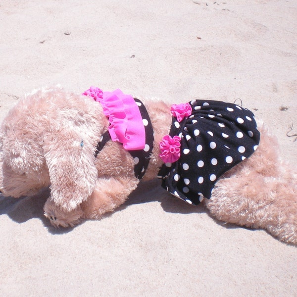 DOG BIKINI, Dog Polka Dotty Ruffles Bikini, Dog swimm wear, Summer beach clothes