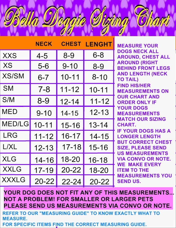 Dog Size Chart