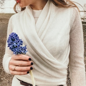 Knitted bridal jacket,  ballet wrap jacket, bridal bolero, wrap bridal coat, knitted bridal top, bridal ballerina wrap, bridal sweater, wrap