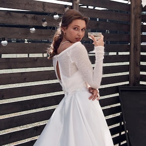 Bridal separates top, Off shoulder wedding sweater, Bolero topper, Cover Up for dress, Knit Wedding Cardigan, Lightweight Knit Bolero Shrug