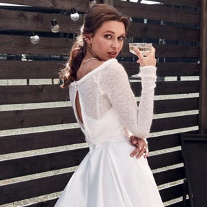 Wedding bolero, bridal cover up, jacket for wedding dress, bride shrug, sleeves for wedding gown, wedding sweater top, wool white cardigan