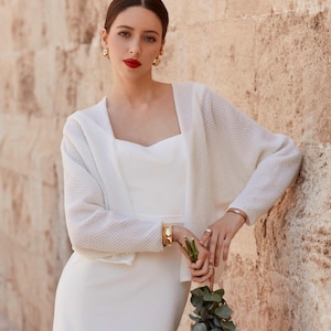 Bridal cover up wedding dress topper white cardigan for dress evening jacket wedding shawl bride summer bolero wedding dress shrug bride top