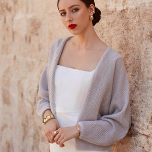 Formal Silver Cardigan - Etsy Formal Silver Cardigan - Etsy