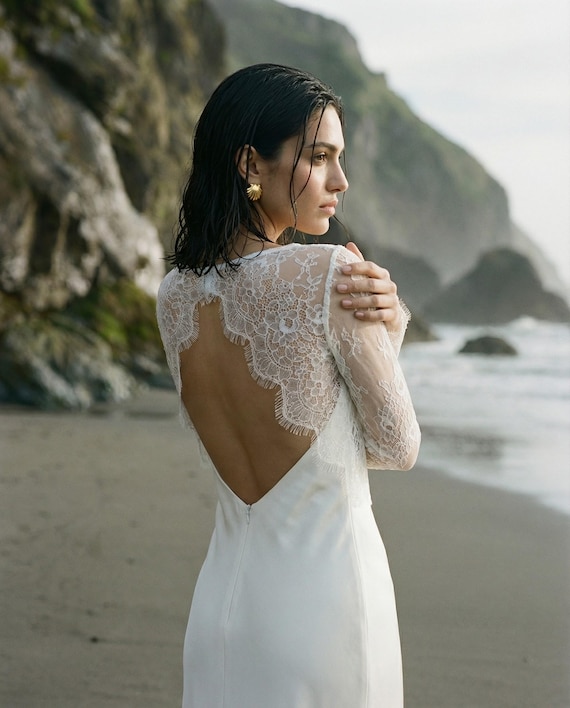 Bridal Lace Topper Wedding Dress Overlay Long Sleeve Lace Cover up for Bride - Etsy Israel Bridal Lace Topper Wedding Dress Overlay Long Sleeve Lace Cover up for Bride - Etsy Israel