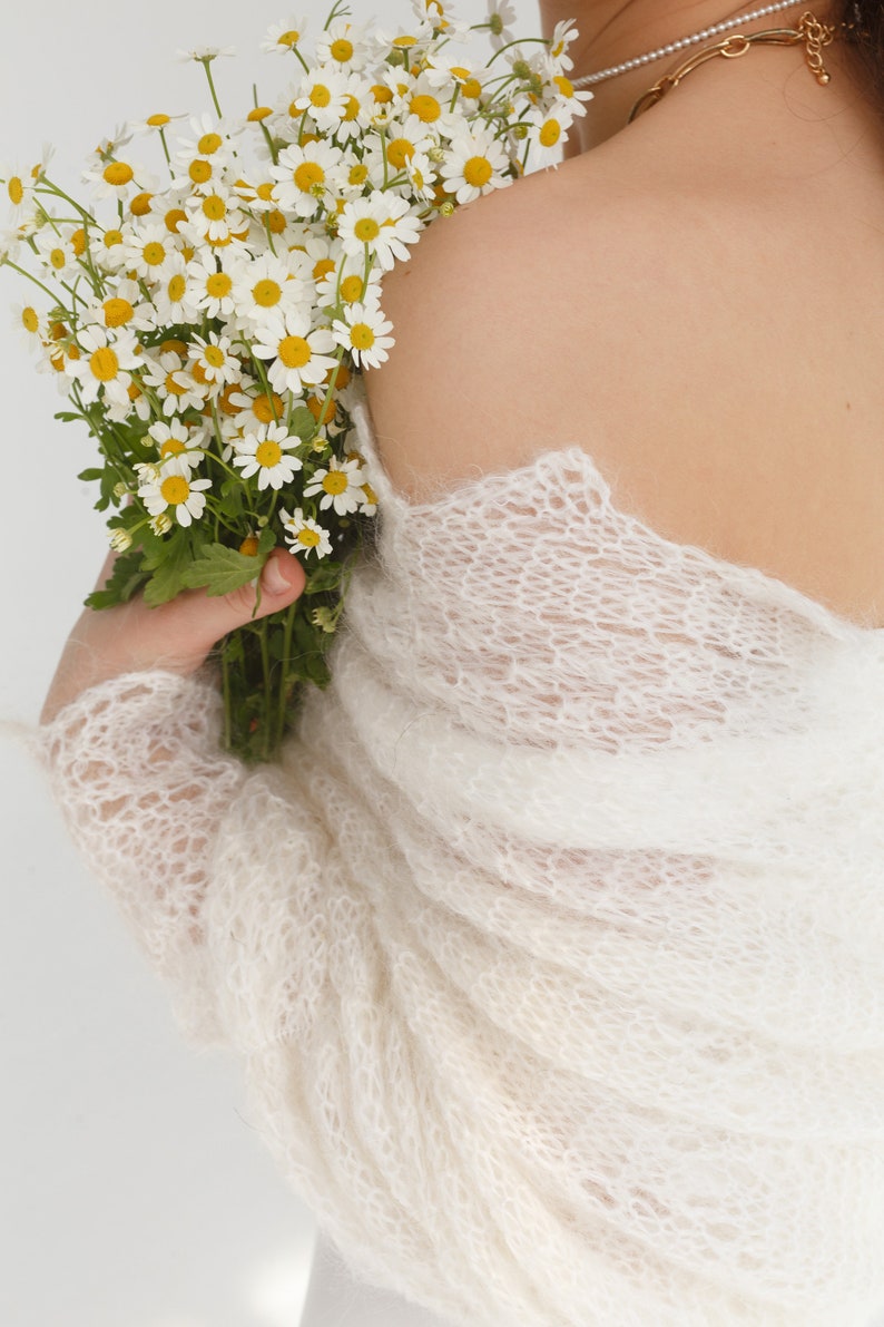 knitted bridal shawl
