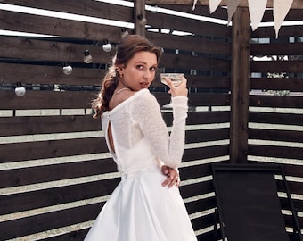 Bridal bolero, wedding shrug, wedding dress topper, open shoulder bride top, white wedding sweater, bridal jacket, wedding dress cover shawl
