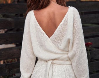 Brautjacke Hochzeit Braut Strickjacke Wrap Brautpullover Bridal Sweater Wedding Cover Up