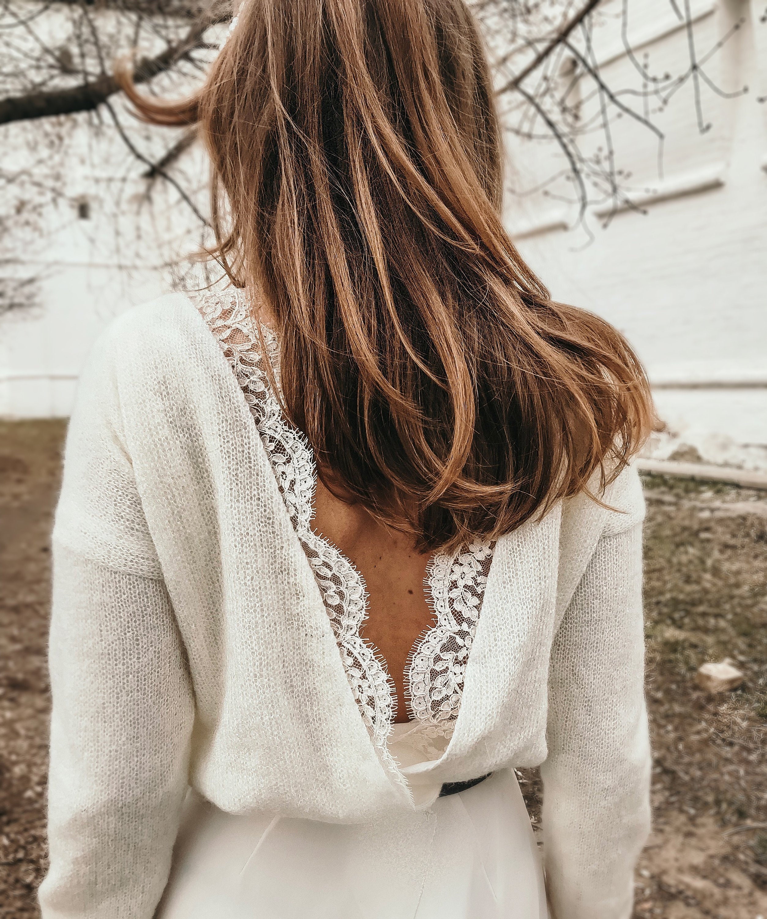Pull mariage femme sale