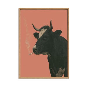 cow smoking cigarette Acrillic Ilustration Stock Illustration 19783519 Each piece showcases captivating designs and vibrant colors Ready to Hang HIGHLAND COW