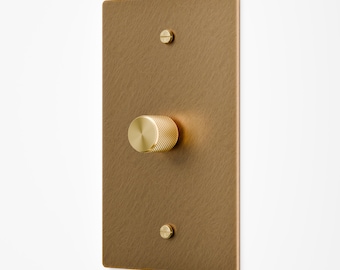 Interruttore dimmer in ottone – Dimmer rotativo per luce – 1 o 2 vie – Dimmer LED non verniciato