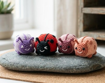 Mini Patrón De Mariquita A Crochet / Pequeño Insecto De Jardín Amigurumi Tutorial PDF