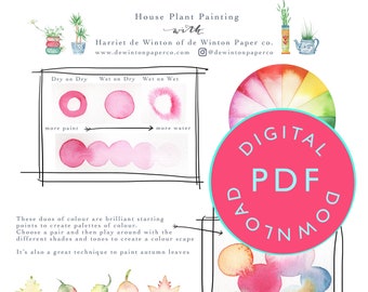 Watercolor House Plant Painting Tutorial: Botanical Guide (PDF Download)