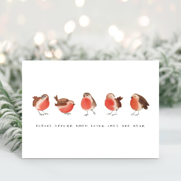 Robin Christmas Card - Etsy UK