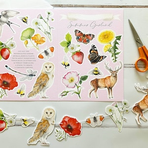 Carte de voeux personnalisée de guirlande d'été | carte d'anniversaire | Cadeau artisanal | illustrée | carte postale pour les amoureux de la nature | Guirlande découpée