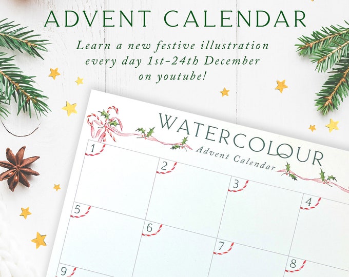 Watercolour Advent Calendar Paint Your Own Christmas Calendar