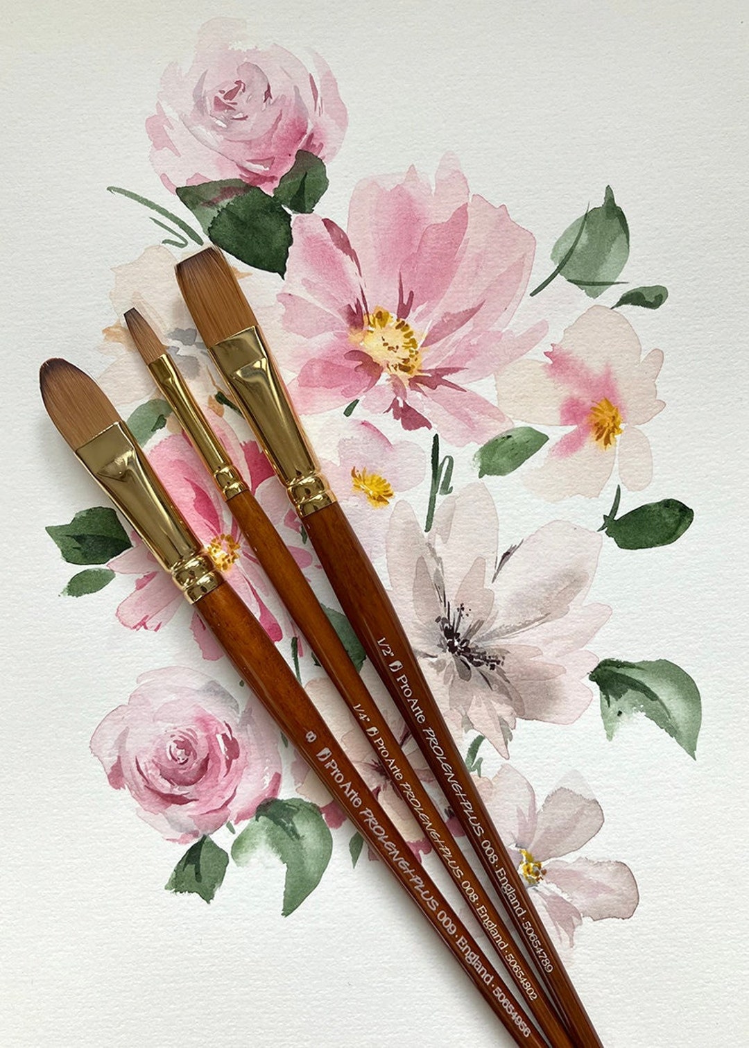 Watercolour Flower Painting Brush Set Blooms Paintbrush Bundle Pro