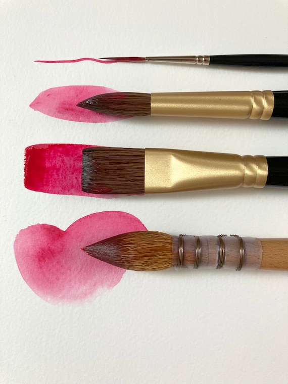 SET of 7x Face Paint Brushes Pro Series by XO Art Co